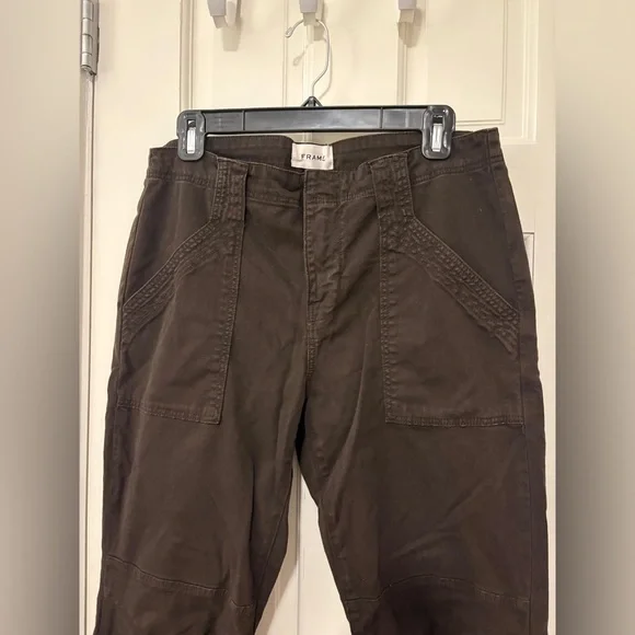 Frame Trapunto Stitch Zip Cuff Moto Pants - Picture 6 of 13